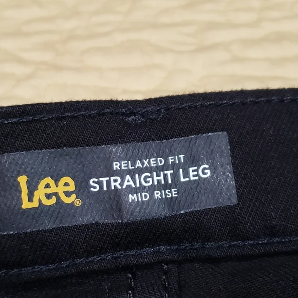 Women's Lee Relaxed Fit Black Jeans Size 18 - Picture 4 of 8